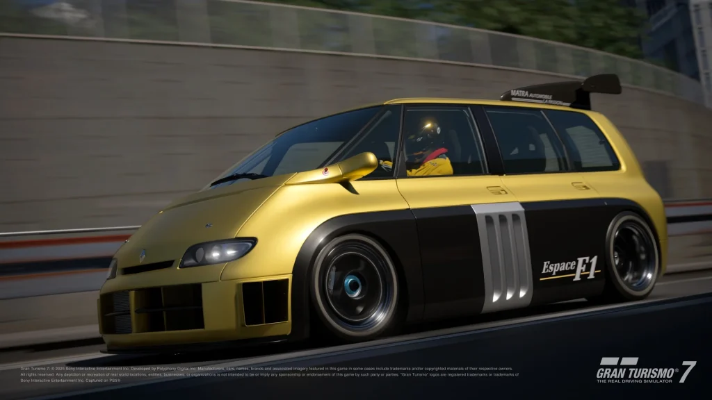 You can now race a Fiat Panda and a Renault Espace F1 minivan in the huge new Gran Turismo 7 update