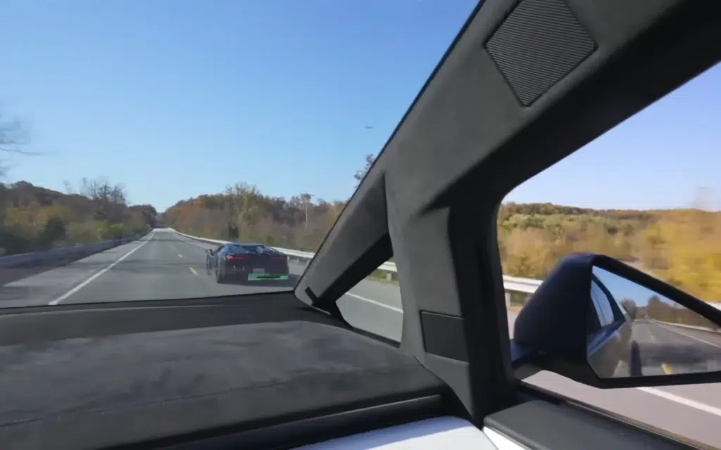 Lamborghini Revuelto supercars versus Tesla Cybertruck EV drag race