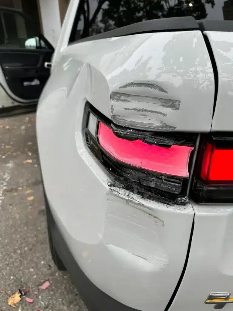 Scratches on Rivian R1T after acccident