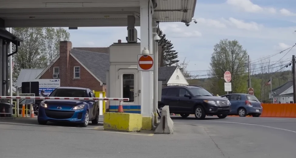 There's a road in Vermont which if you cross it you'll be arrested