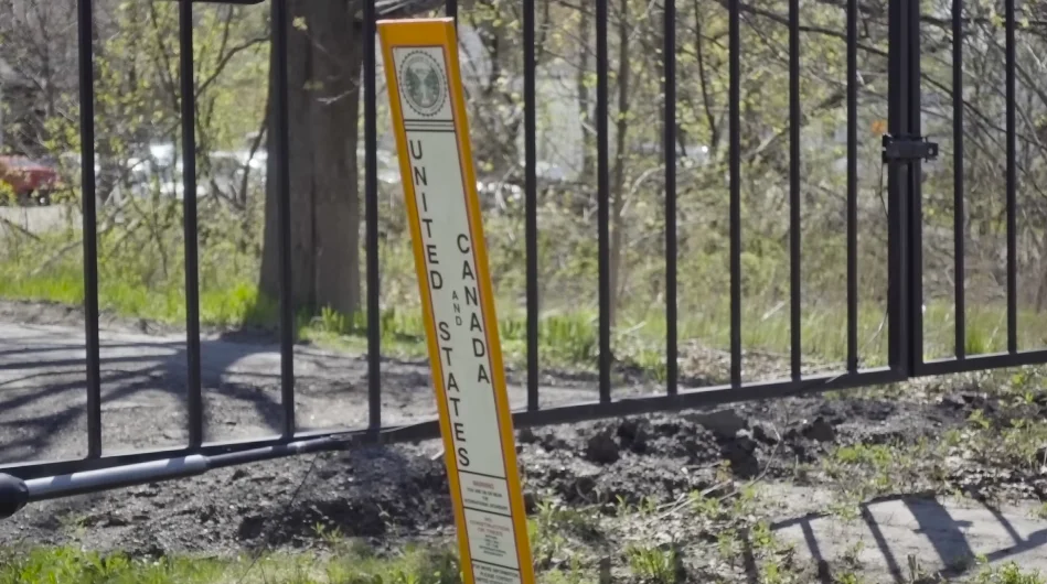 There's a road in Vermont which if you cross it you'll be arrested