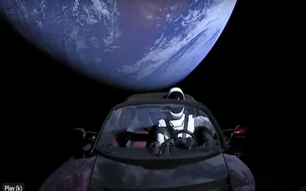 Tesla in space