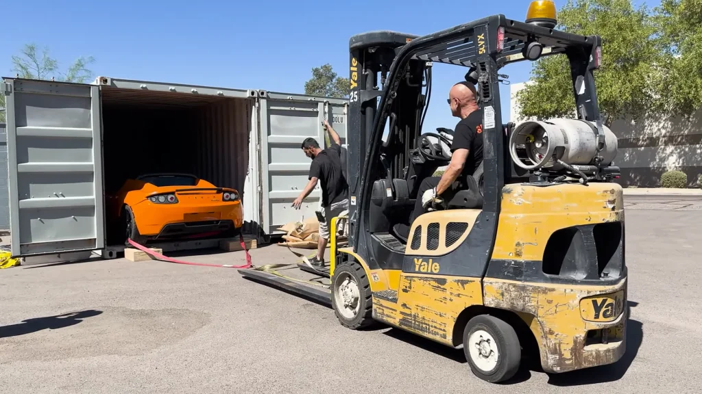 The last factory-fresh Tesla Roadsters were lost for 13 years before they were found in Chinese shipping container and they sold for huge amount