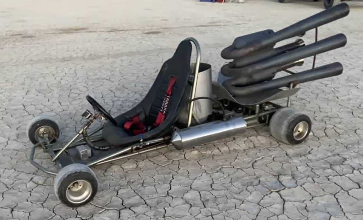 One of Robert Maddox's pulsejet powered go karts