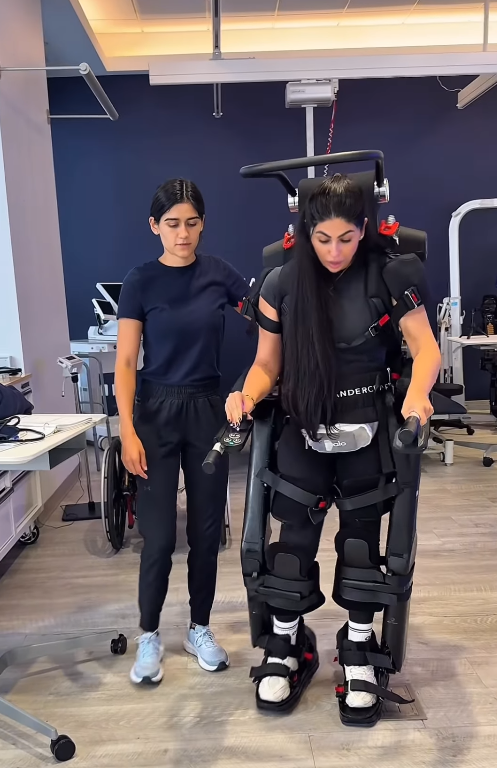 Woman paralyzed since 2014 stands up and walks again using advanced robotic suit
