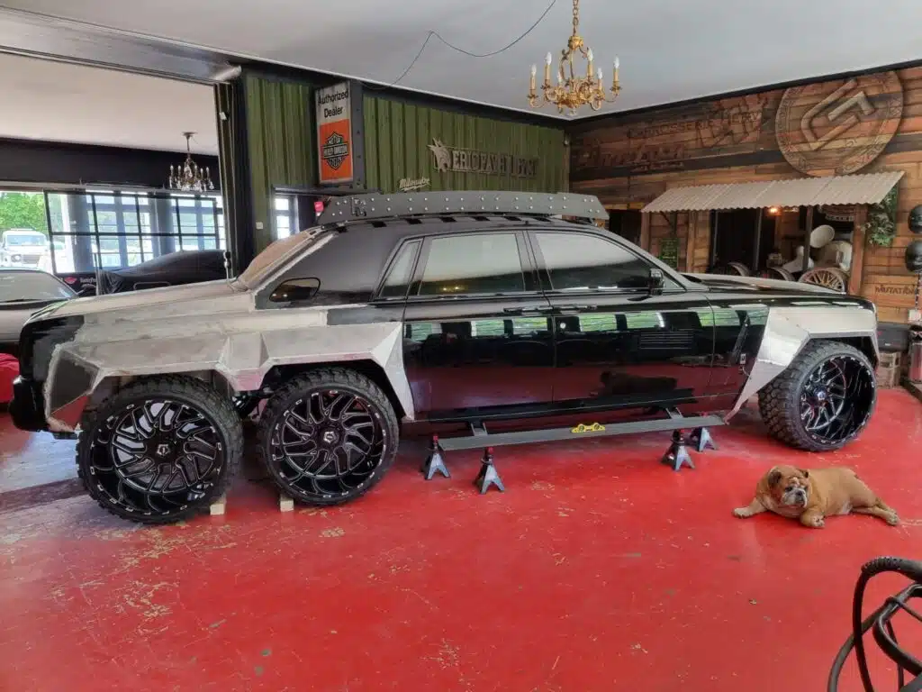 This custom build turns a Rolls-Royce Phantom into a 6x6 off-roader using BMW parts, crocodile leather, and gold trim inside and out