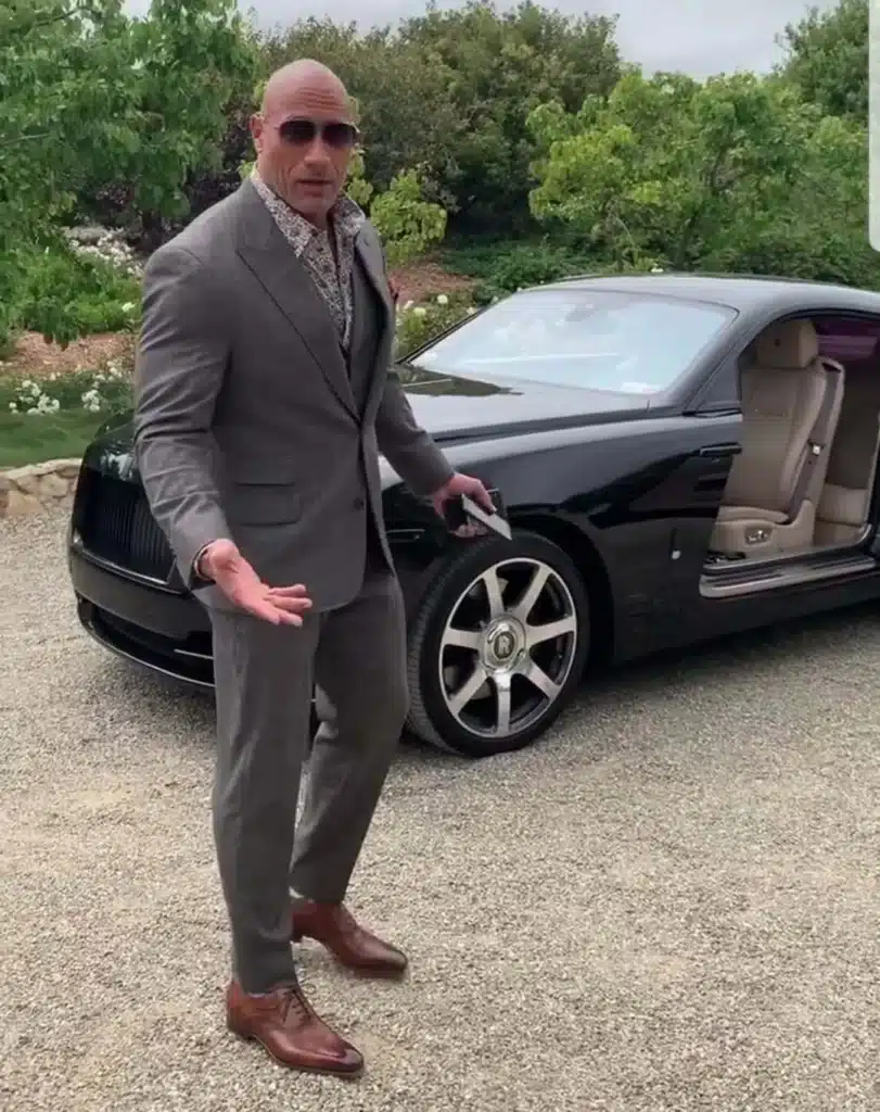 Dwayne 'The Rock' Johnson's father with his Rolls Royce Wraith