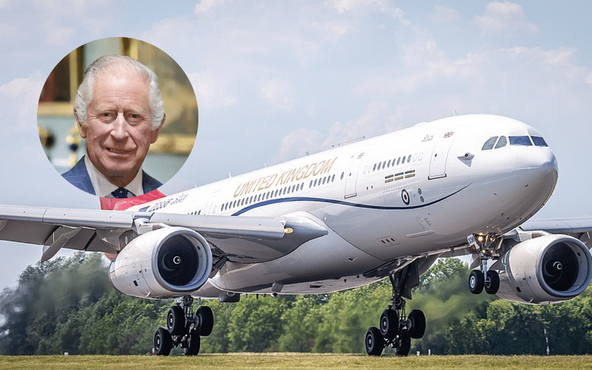 Royals give inside look at King Charles private jet its literally fit for a king