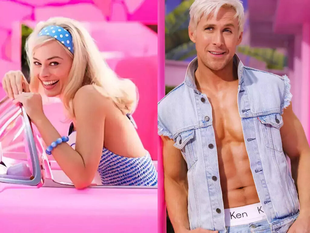 Ryan Gosling and Margot Robbie as Ken and Barbie