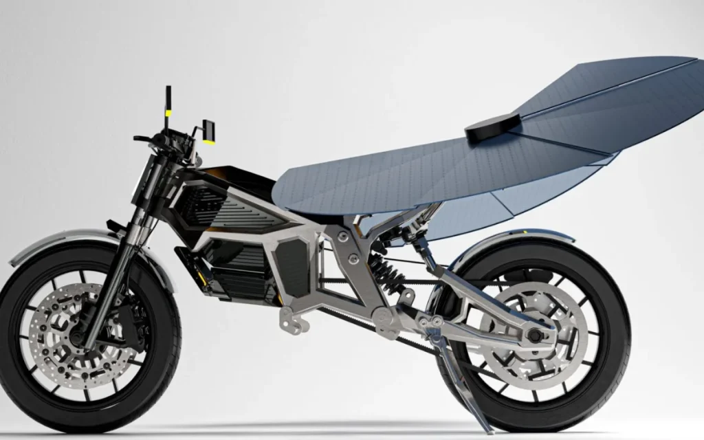 MASK Architects has unveiled the SOLARIS motorcycle - the world's first solar-charged motorcycle
