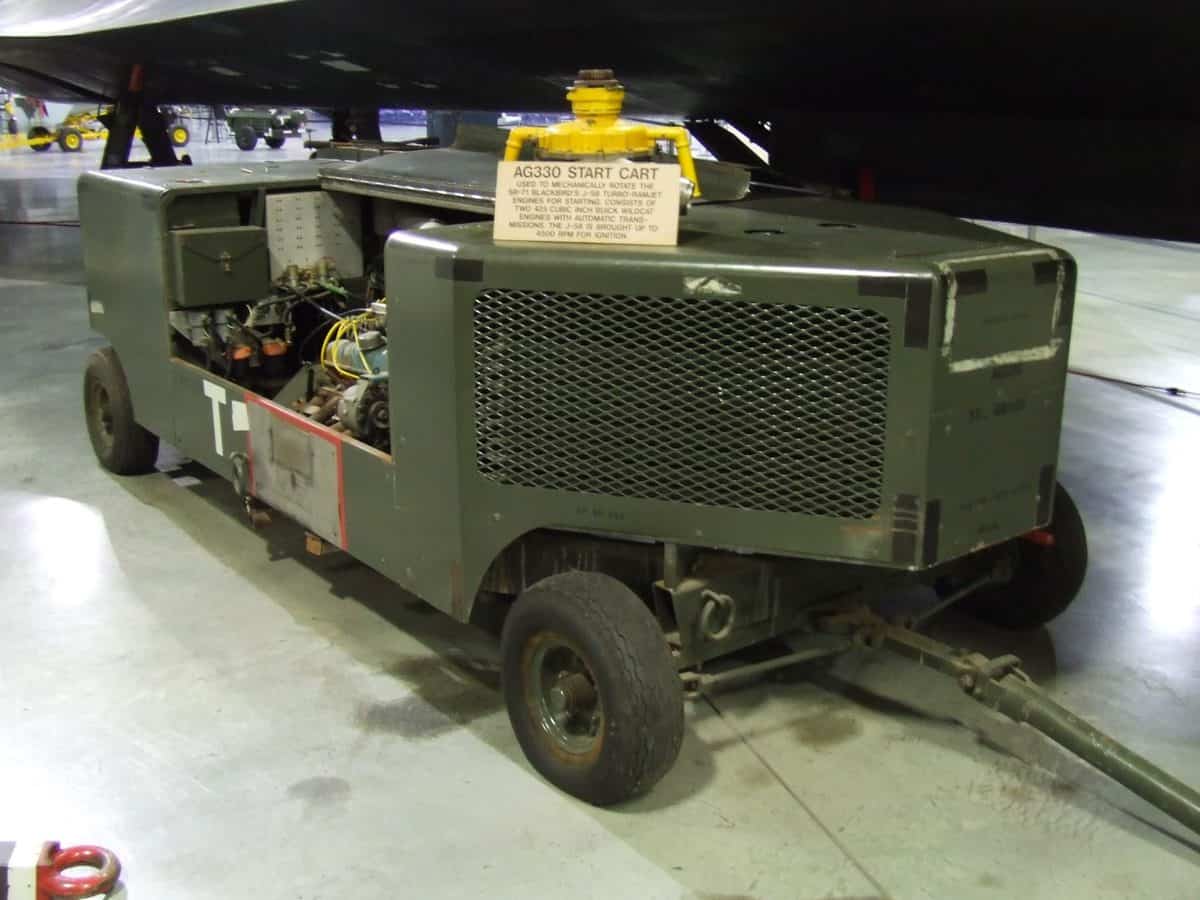 A preserved SR-71 Blackbird 'start cart'.