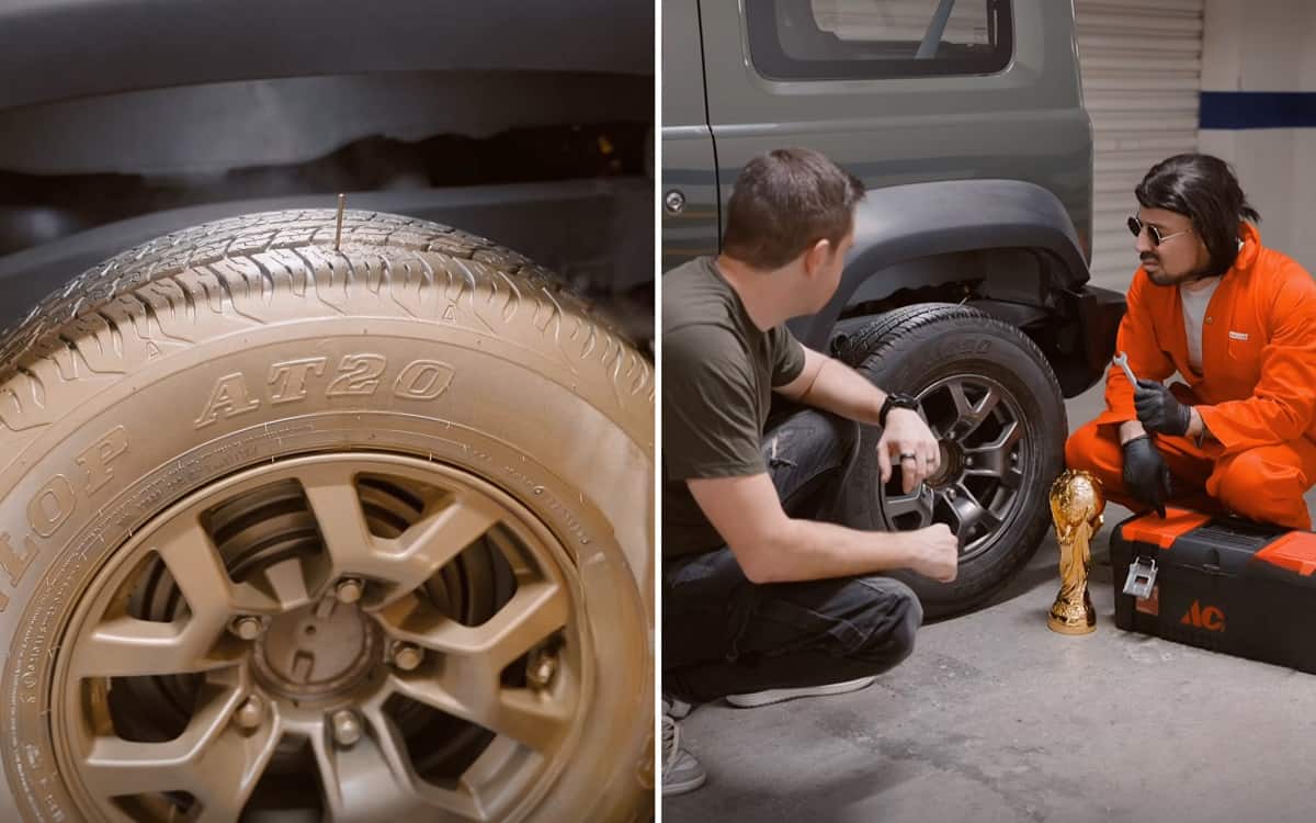 Salt Bae fixing tires, feature image