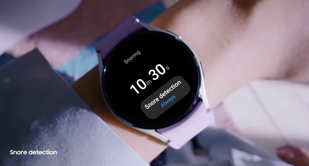 Snore detection on the Samsung Galaxy Watch 5
