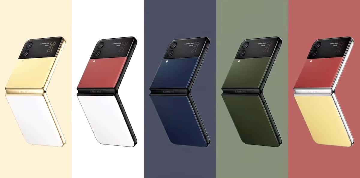 Interchangeable color panels on the Samsung Galaxy Z Flip 4 phone