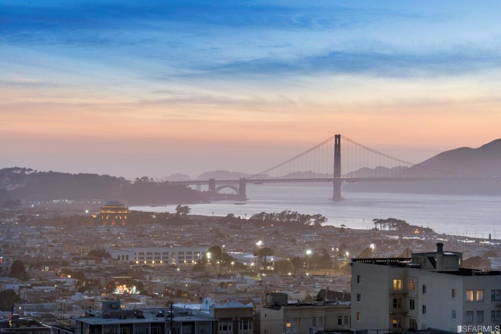 San Francisco mansion, Golden Gate view