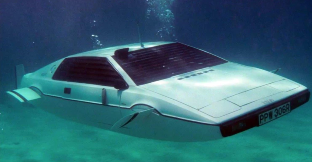 The Lotus Esprit turned into a submarine.