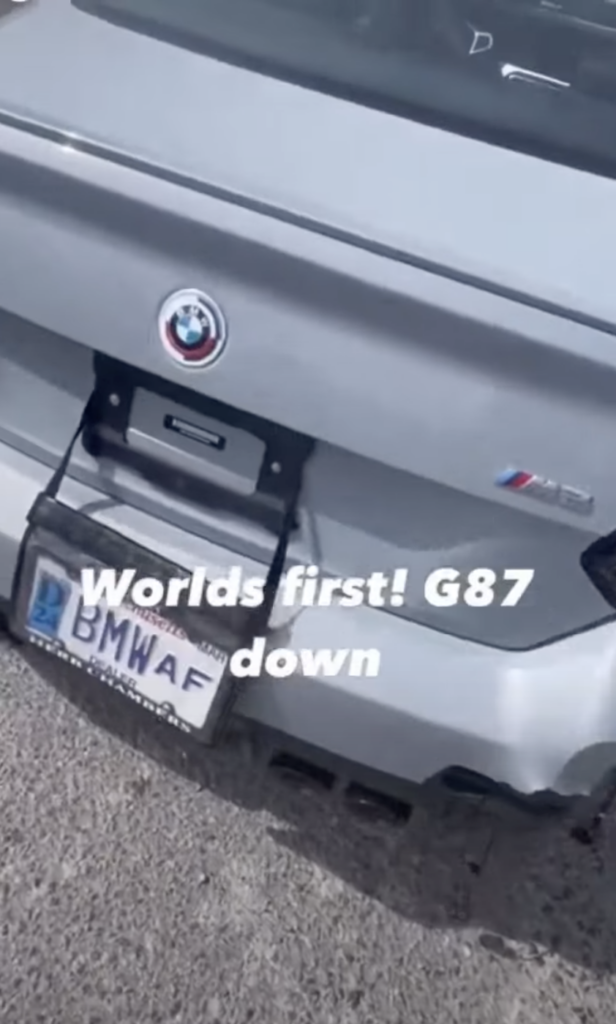 Brand-new BMW M2 crashed