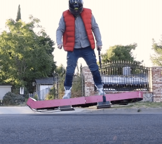 YouTuber builds 'Back to the Future' style hoverboard that floats on absolutely everything