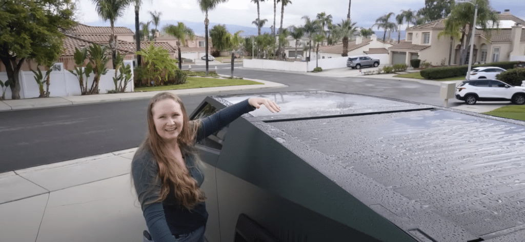 Owner tests if Cybertruck's tonneau cover is waterproof and leaves people baffled