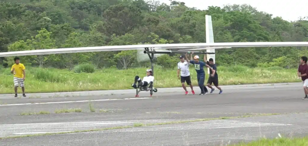 Japanese students build unconventional 'flying cycle' aircraft propelled by pedaling