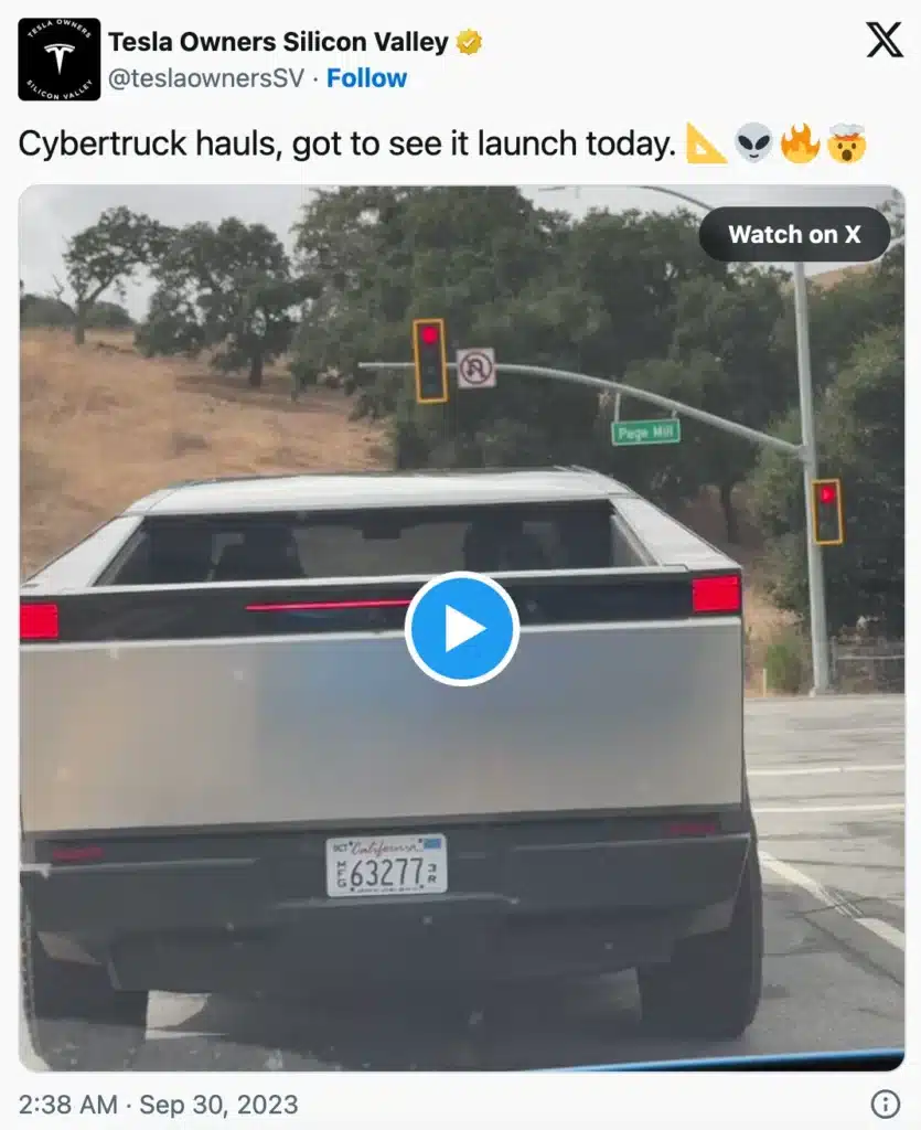 This video shows Tesla Cybertruck launching off line like F1 car