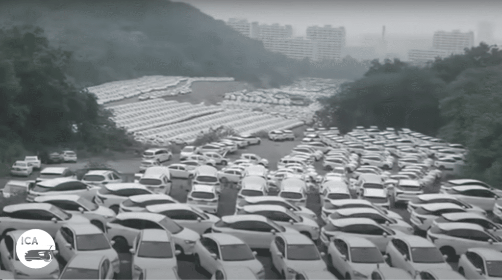 YouTuber uncovers the truth of China's vast EV graveyard where thousands of cars are wasted