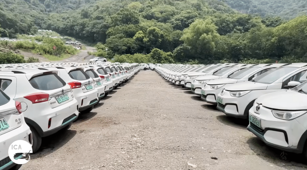 YouTuber uncovers the truth of China's vast EV graveyard where thousands of cars are wasted