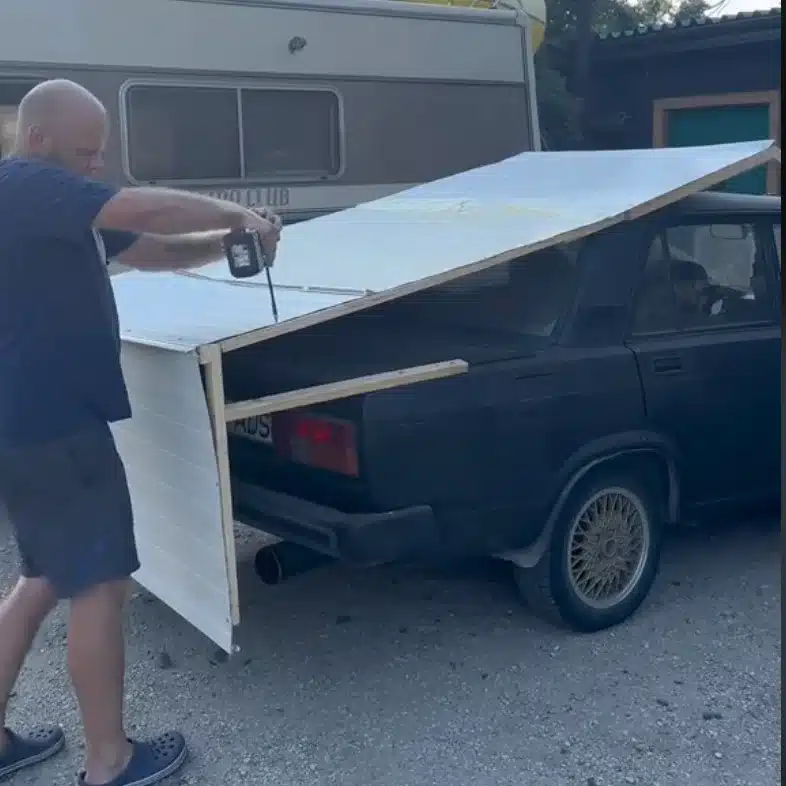 Man creates a truly bizarre home-made Tesla Cybertruck EV pickup truck so he can own the only one in his country