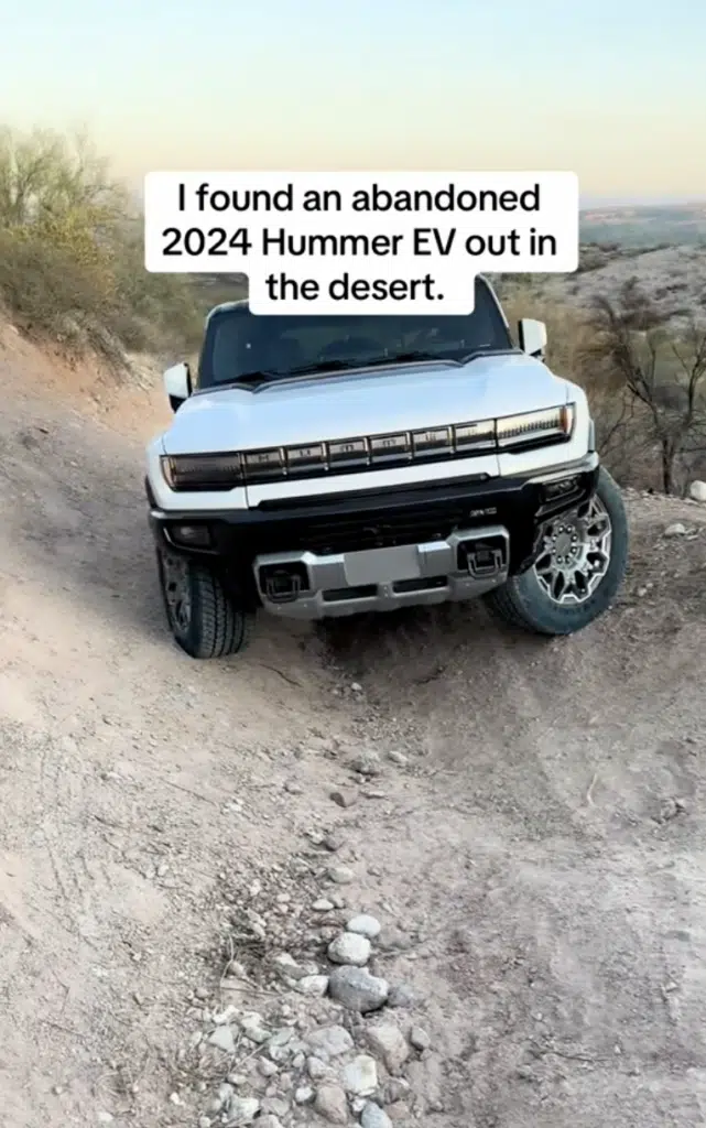 2024 GMC Hummer EV found abandoned in barren Arizona desert