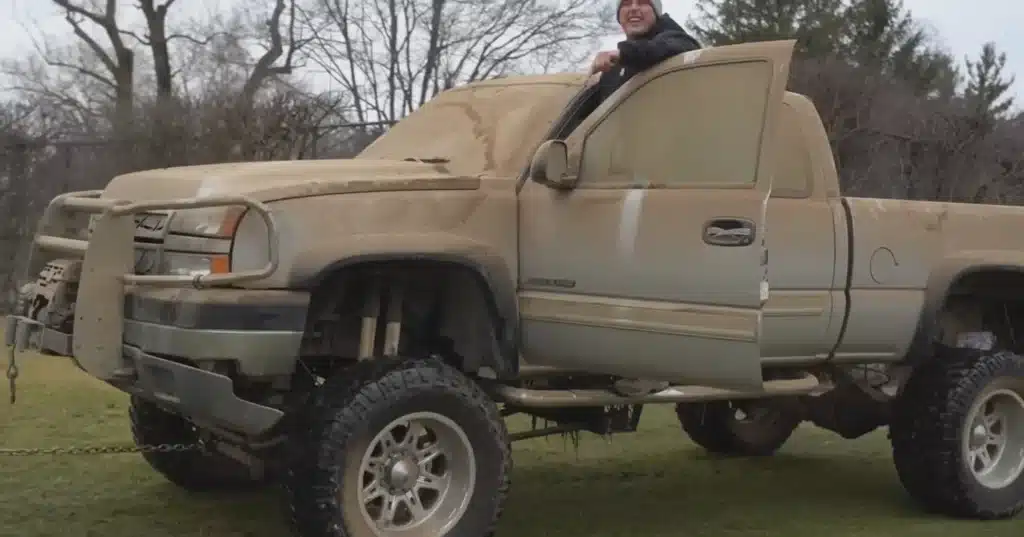 Abandoned Chevy monster truck barn find unrecognizably dusty