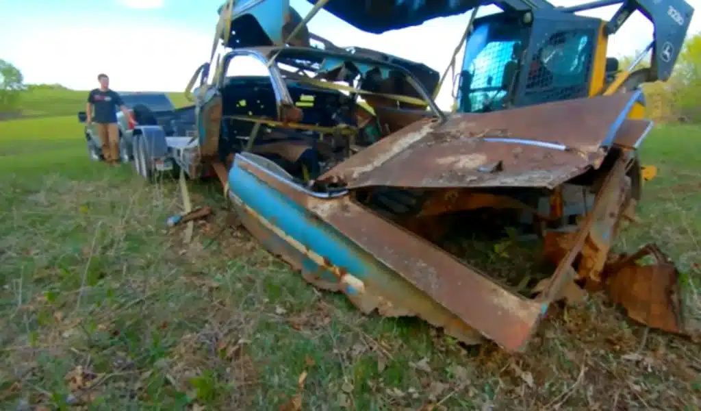 Rescue of 1959 Chevy Impala from ravine goes horribly wrong