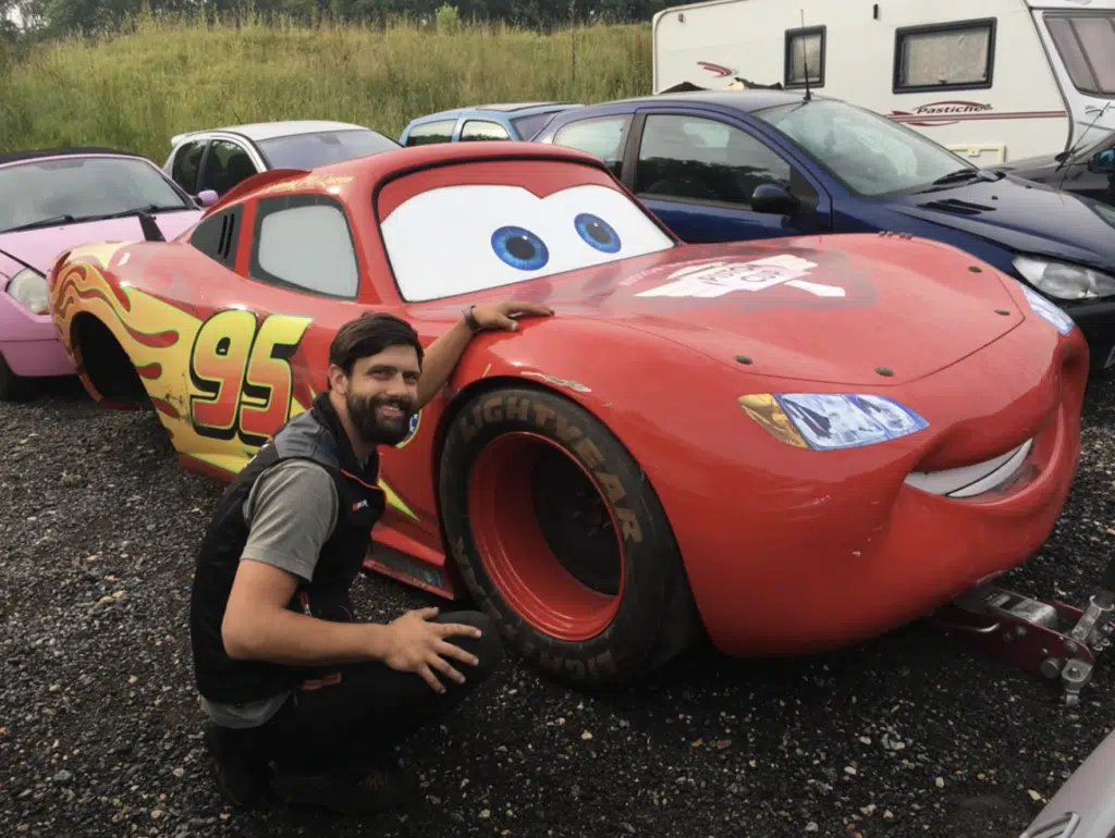 How one lucky guy found a real Lightning McQueen NASCAR in a salvage yard and bought it for a steal