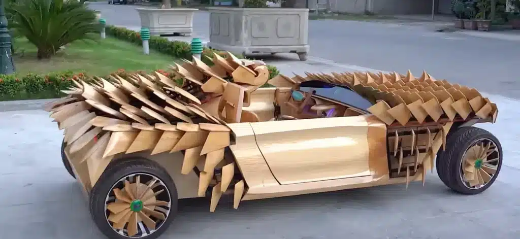 Dad makes kids a working wooden BMW Lovos Custom King Cobra