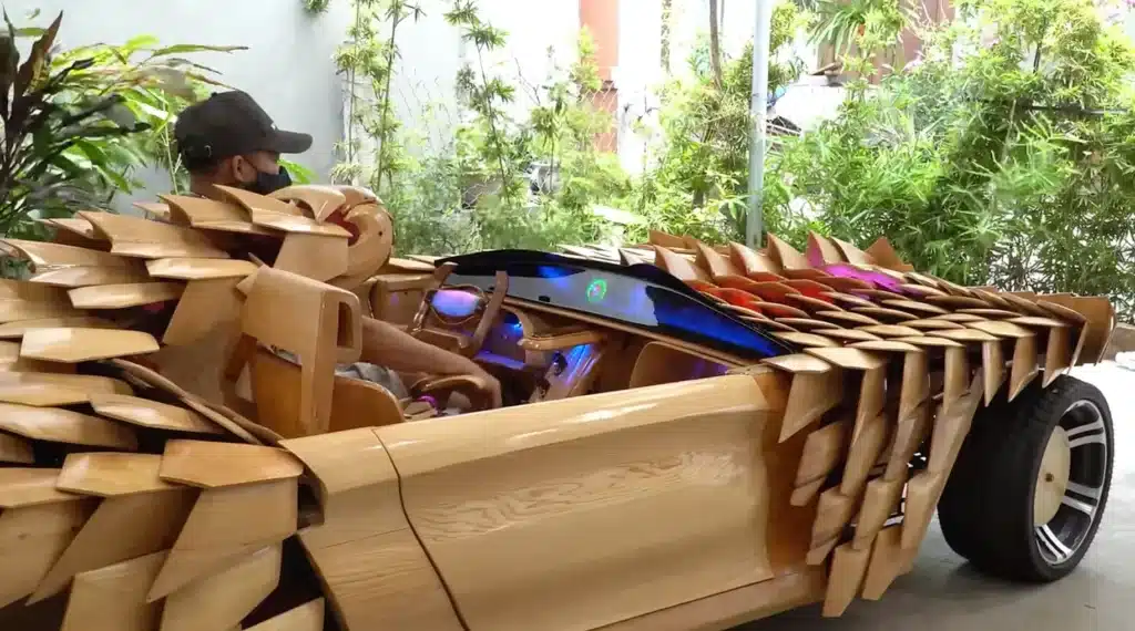 Dad makes kids a working wooden BMW Lovos Custom King Cobra