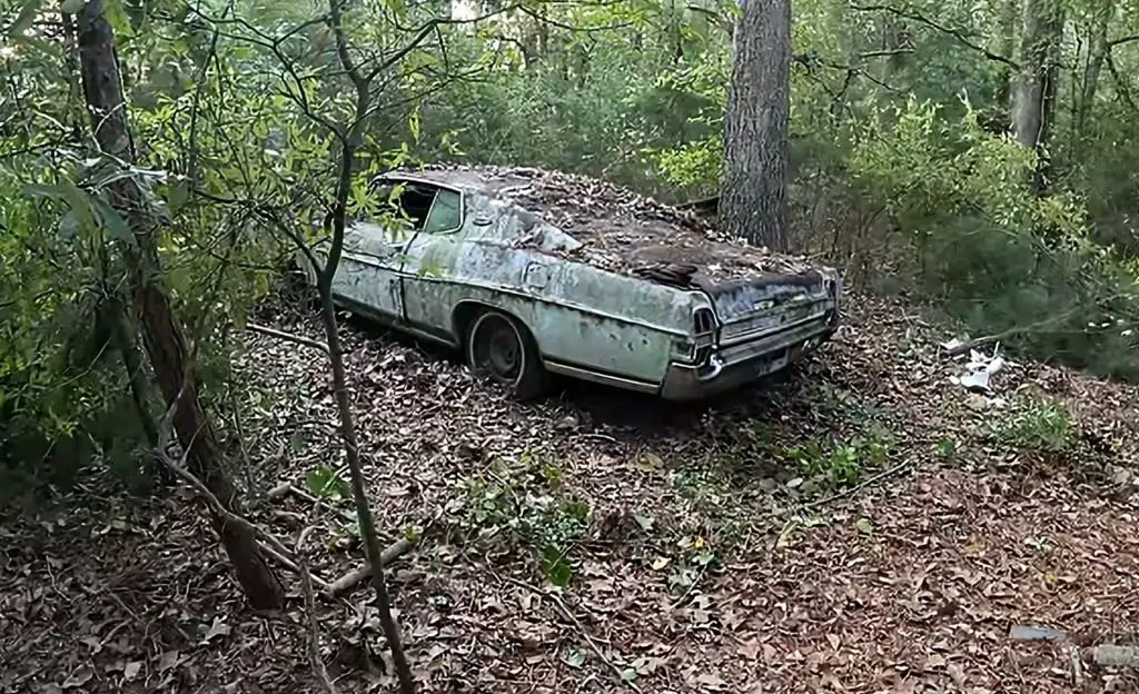 Ford Galaxie XL parked and left for 38 years finally found on vacant property