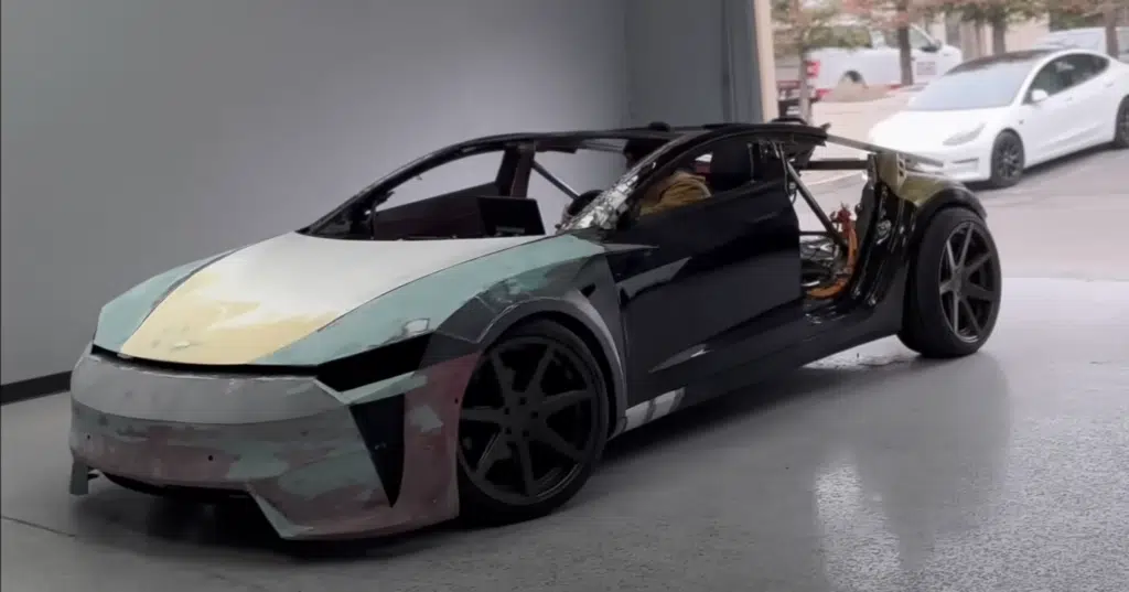 Guy hacked up his Tesla Model 3 to create a 'sexier' 'Cyber Roadster'