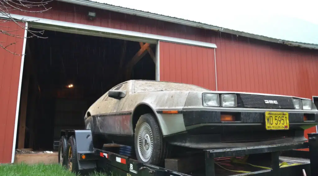 DeLorean looks like it was abandoned by Marty and Doc