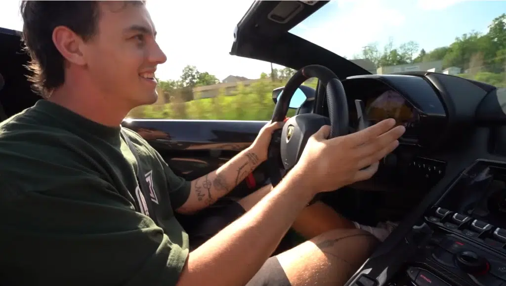 Los Angeles man treats himself to a new Lamborghini Aventador for his 24th birthday after year long wait