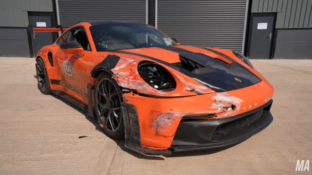 YouTuber took in a wrecked Porsche GT3RS and rebuilt it to brand new in 24 hours