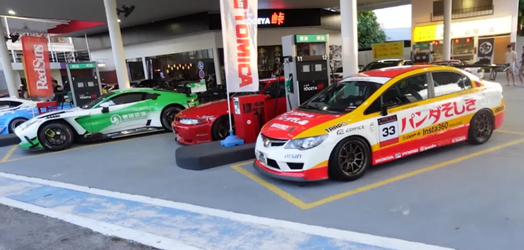Malaysian car enthusiasts built an Initial D gas station and it’s pure JDM heaven