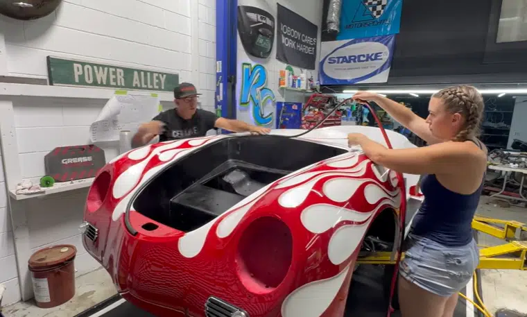 A South Carolina bride built her own Porsche 356 and used it for her special day