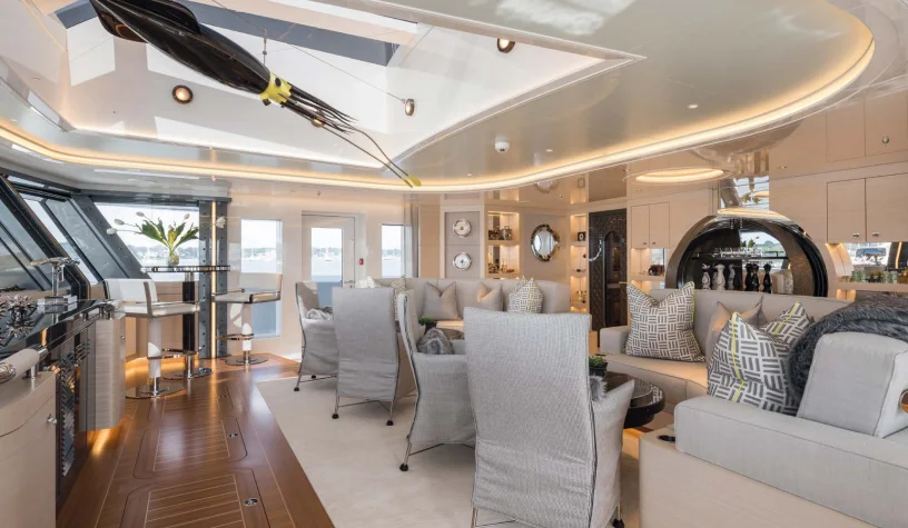 A Florida millionaire made sure his 209ft superyacht was the perfect place for his pet pooches and even created an on-board puppy park