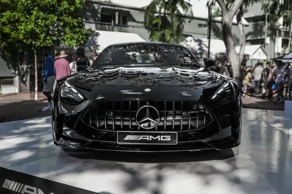 The 2025 Mercedes-AMG GT 63 Coupe combines V8 power and luxury coupe design in a look that would be suited for the likes of Batman