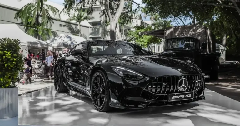 The 2025 Mercedes-AMG GT 63 Coupe combines V8 power and luxury coupe design in a look that would be suited for the likes of Batman