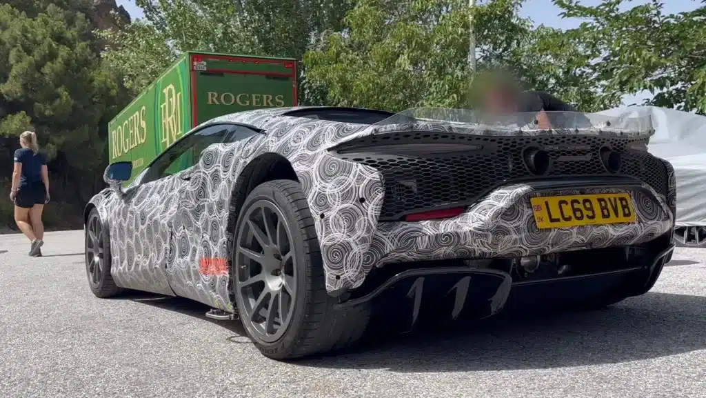 McLaren Artura variants spotted during McLaren testing show updates to the hybrid supercar with visible design changes and possible performance upgrades