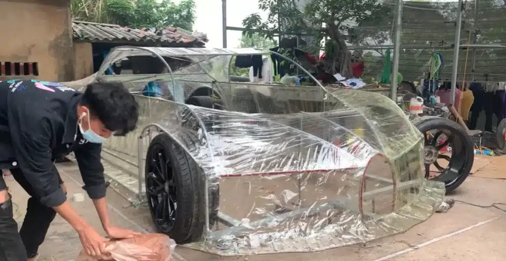 Man spends 365 days building his own Bugatti Chiron from scratch as he can't afford to buy one