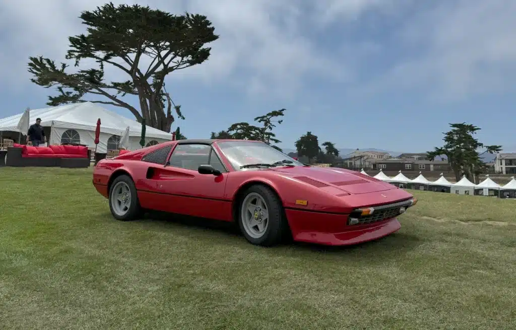 A Ferrari 308 converted into an espresso machine drew crowds at Concorso Italiano 2025, standing out during Monterey Car Week