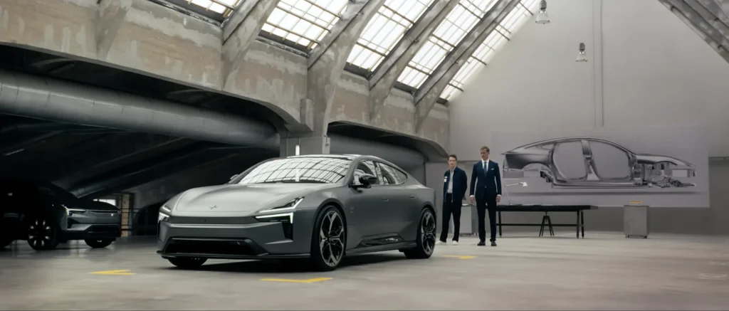 Polestar 5 EV gets James Bond treatment with Alexander Skarsgård highlighting the car's digital mirror magic