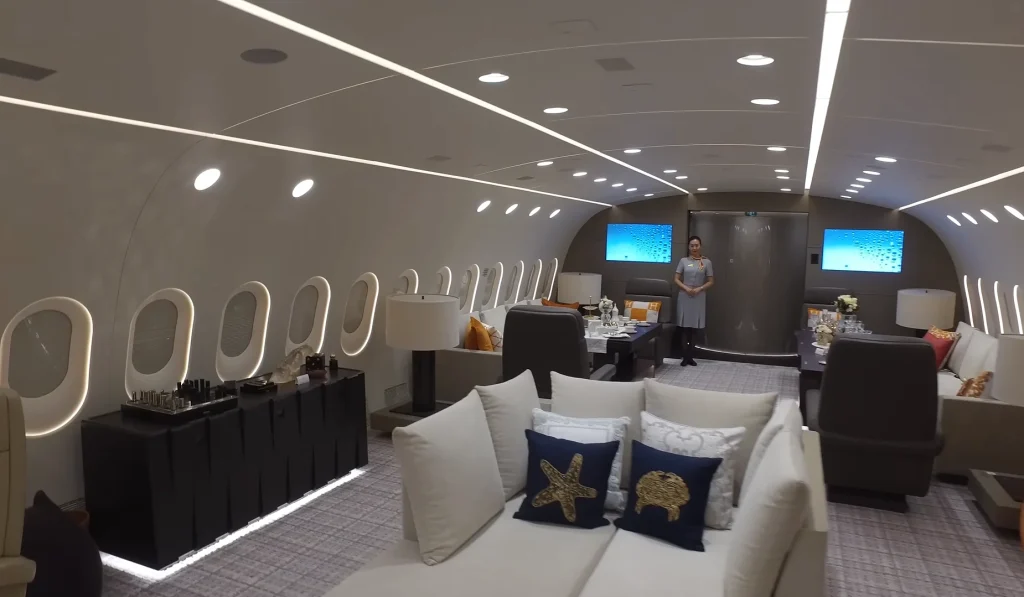 Man shows what it's like inside world's only privately owned BBJ Dreamliner and it's too nice to take your eyes off