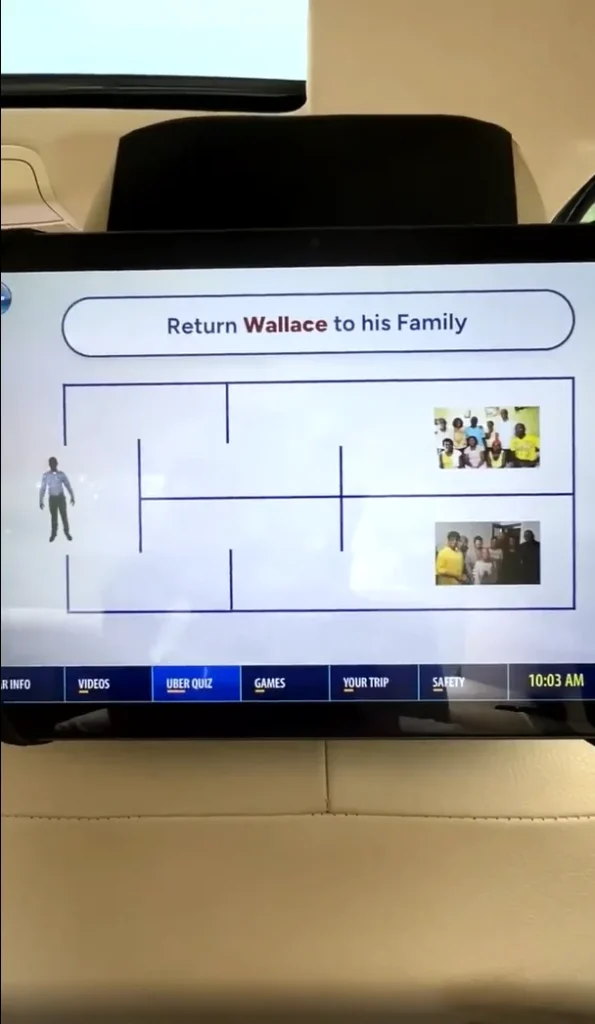Uber driver Wallace built a game to teach passengers about himself and it’s hilariously genius